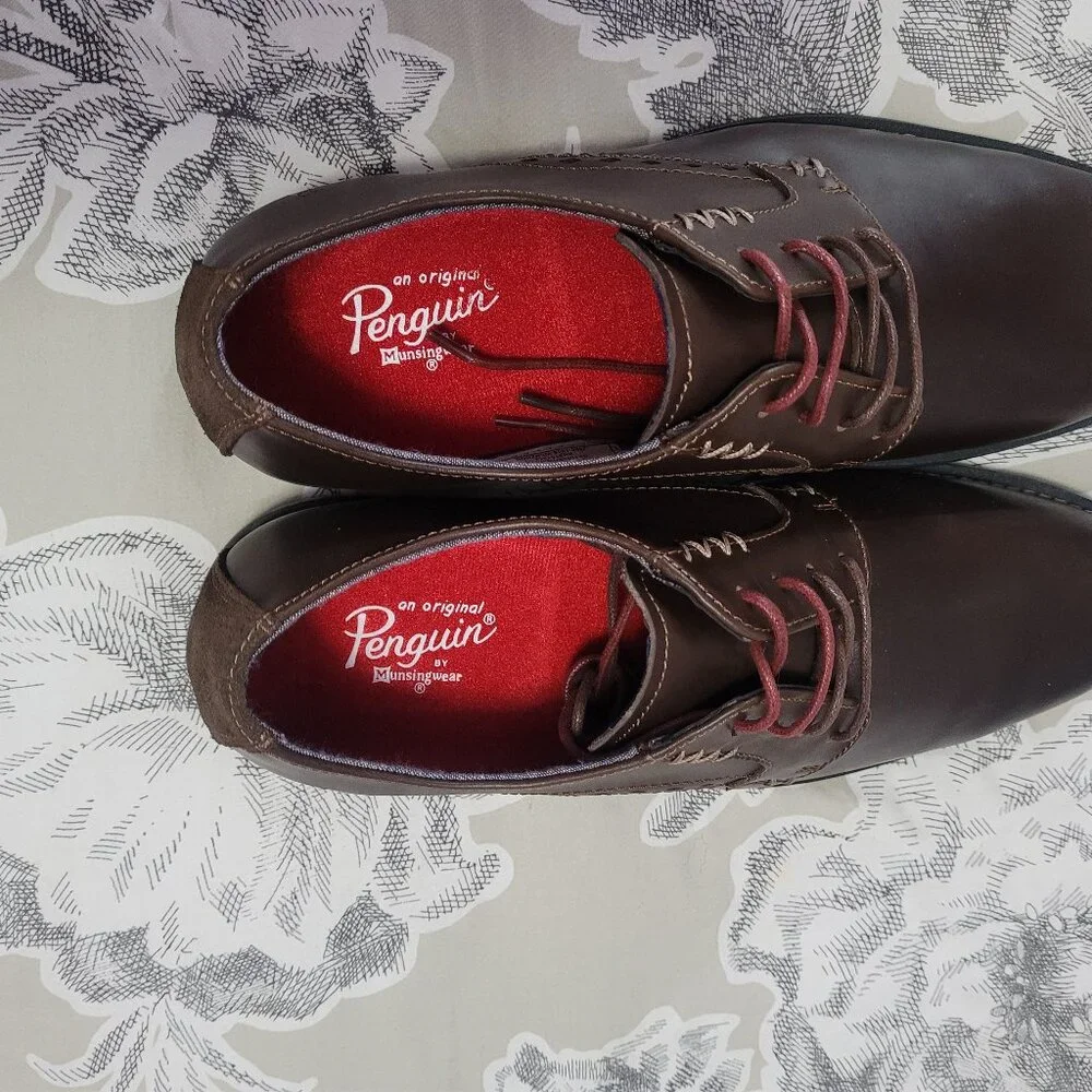 Original Penguin Walter Dark Brown Derby Oxford Size 11 NIB